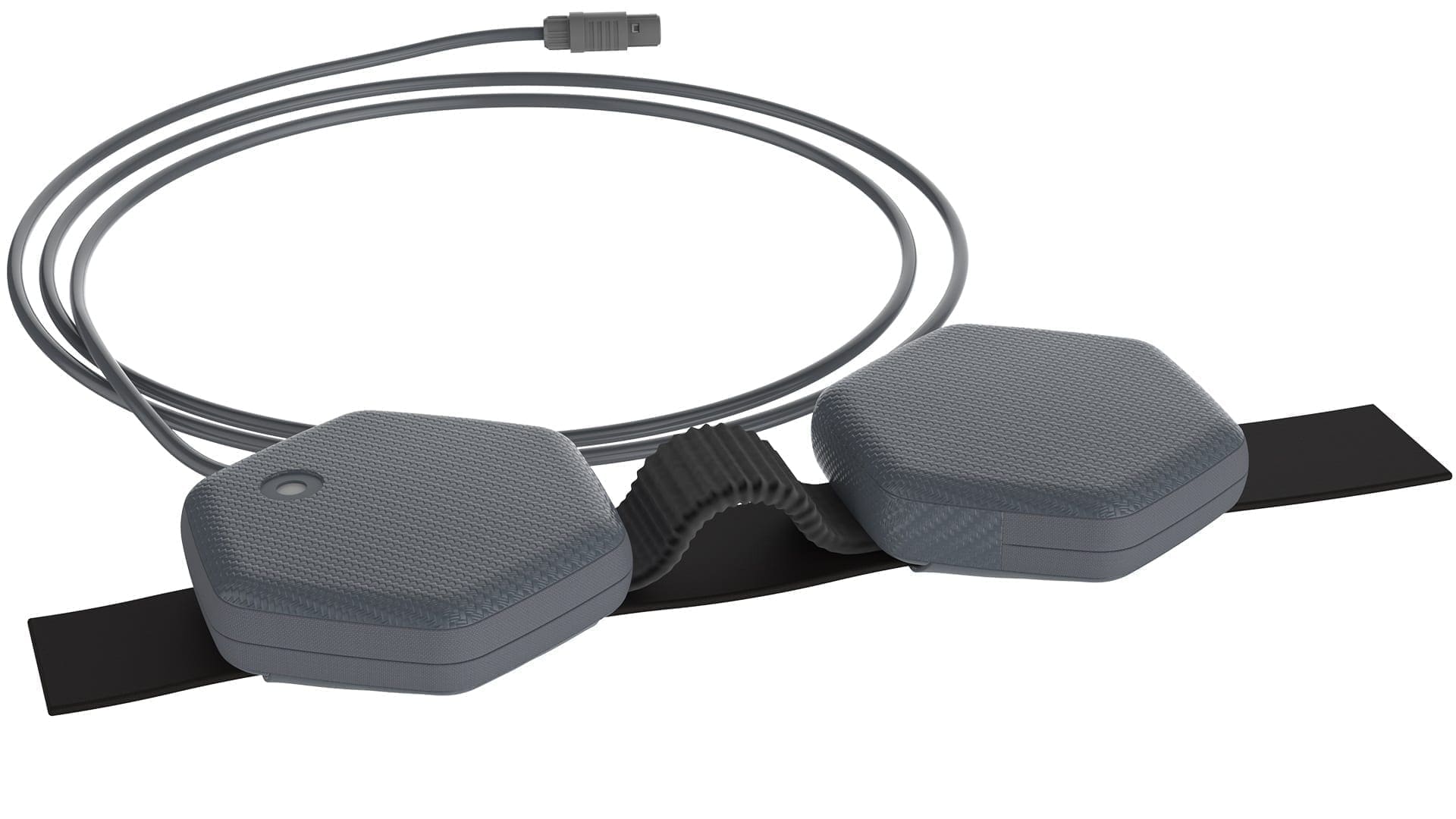 A close up of the side of a gray device