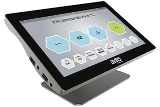 iMRS prime Controller FIR function screen. User can set the session temperature between 32 and 45 degrees Fahrenheit.